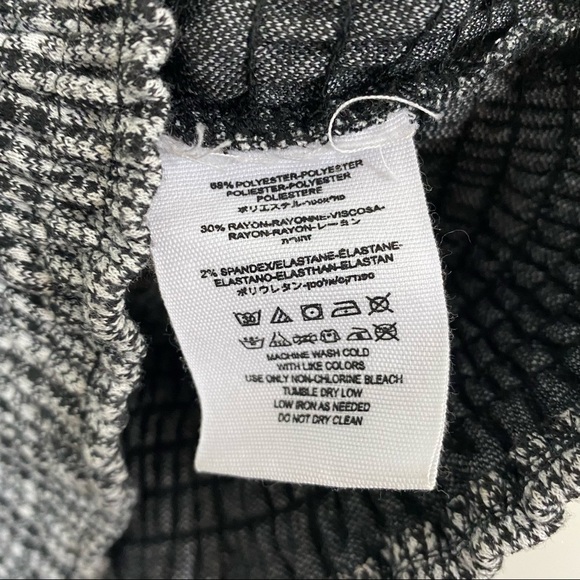 Free People Smocked Crop Top Tank Black White Gingham Plaid Print Cropped Small - Picture 4 of 6